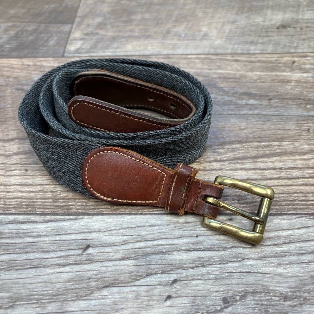 VTG Dooney & Bourke Wool Leather Belt Size 32